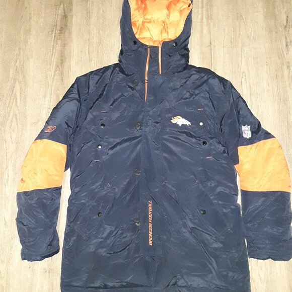 Official NFL Reebok Broncos Coat * Med -Large, Warm, VGUC, Roomy * Denver c2002 - Picture 11 of 14